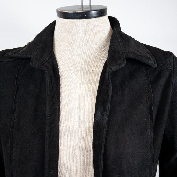 Elizabeth and James Lamb Leather Suede Jacket Fringe Western - Picture 4 of 6